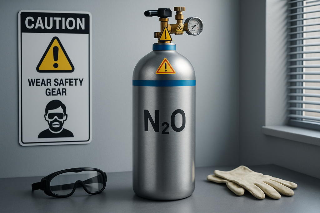 Меры предосторожности при использовании баллонов закиси азота